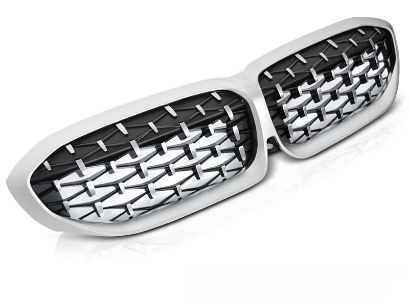 Grill BMW G20/G21 19- Diamand stijl ZILVER