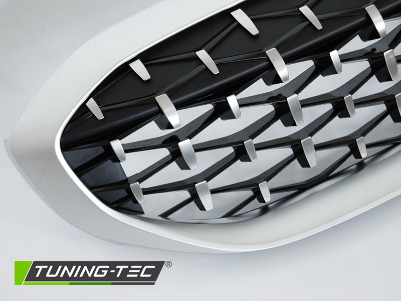 Grill geschikt voor BMW G20/G21 19- Diamand stijl ZILVER