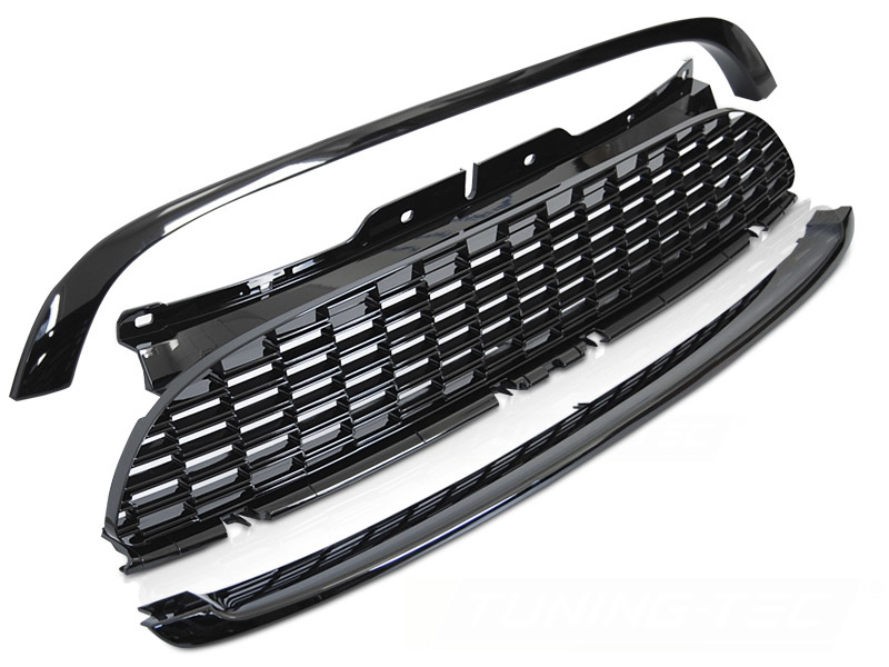 Grill MINI COOPER R56/57/55 06-09 JCW GLANZEND ZWART