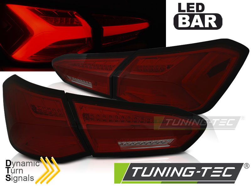 Achterlichten FORD FOCUS 4 18-21 Hatchback LED ROOD SMOKE