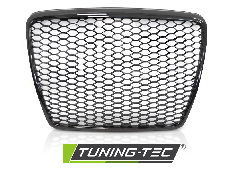 Grill voor AUDI A6 C6 09-11 sedan/station SPORT GLANZEND ZWART