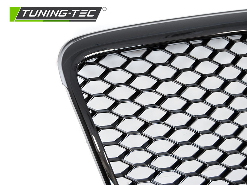Grill voor AUDI A6 C6 09-11 sedan/station SPORT GLANZEND ZWART