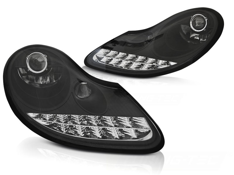 Koplampen PORSCHE BOXSTER 96-04 /911 996 LED ZWART