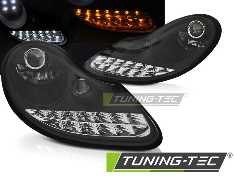 Koplampen PORSCHE BOXSTER 96-04 /911 996 LED ZWART