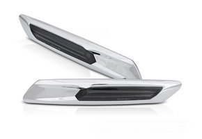 Zijkant knipperlichten BMW F10/F11 10-13 ZILVER SMOKE