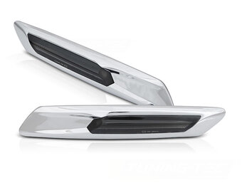 Zijkant knipperlichten BMW F10/F11 10-13 ZILVER SMOKE
