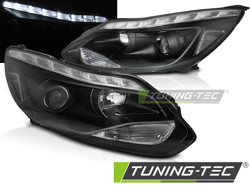 Koplampen FORD FOCUS MK3 11- 10.14 LED ZWART