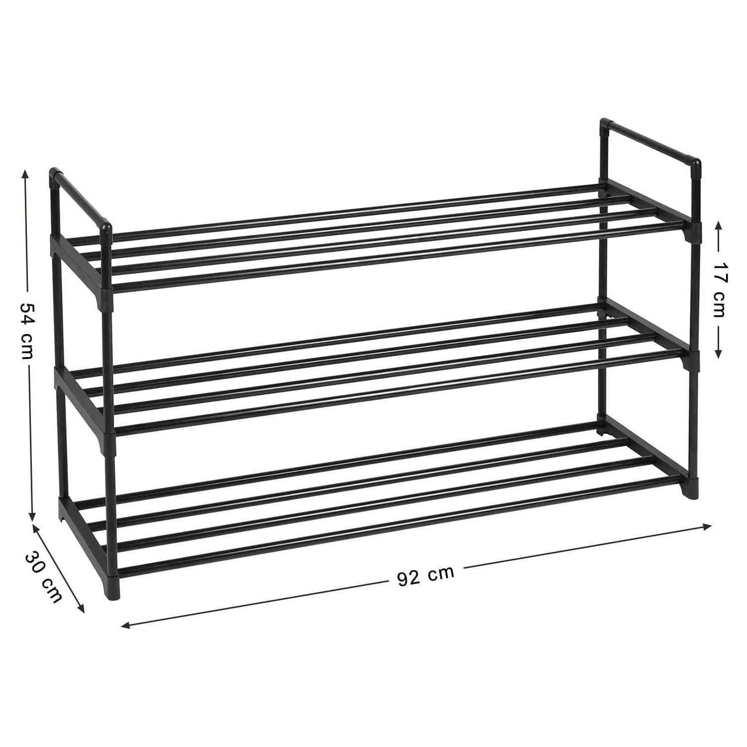 Schoenenrek met 3 niveaus - schoenenopberger - 92 x 30 x 54 cm
