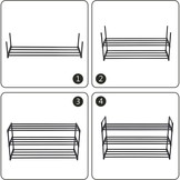 Schoenenrek met 3 niveaus - schoenenopberger - 92 x 30 x 54 cm
