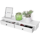 Hangkast - met 2 lades - 65 x 15 x 10 cm - wit