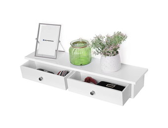 Hangkast - met 2 lades - 65 x 15 x 10 cm - wit