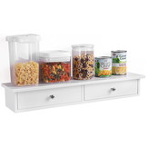 Hangkast - met 2 lades - 65 x 15 x 10 cm - wit