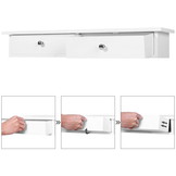 Hangkast - met 2 lades - 65 x 15 x 10 cm - wit