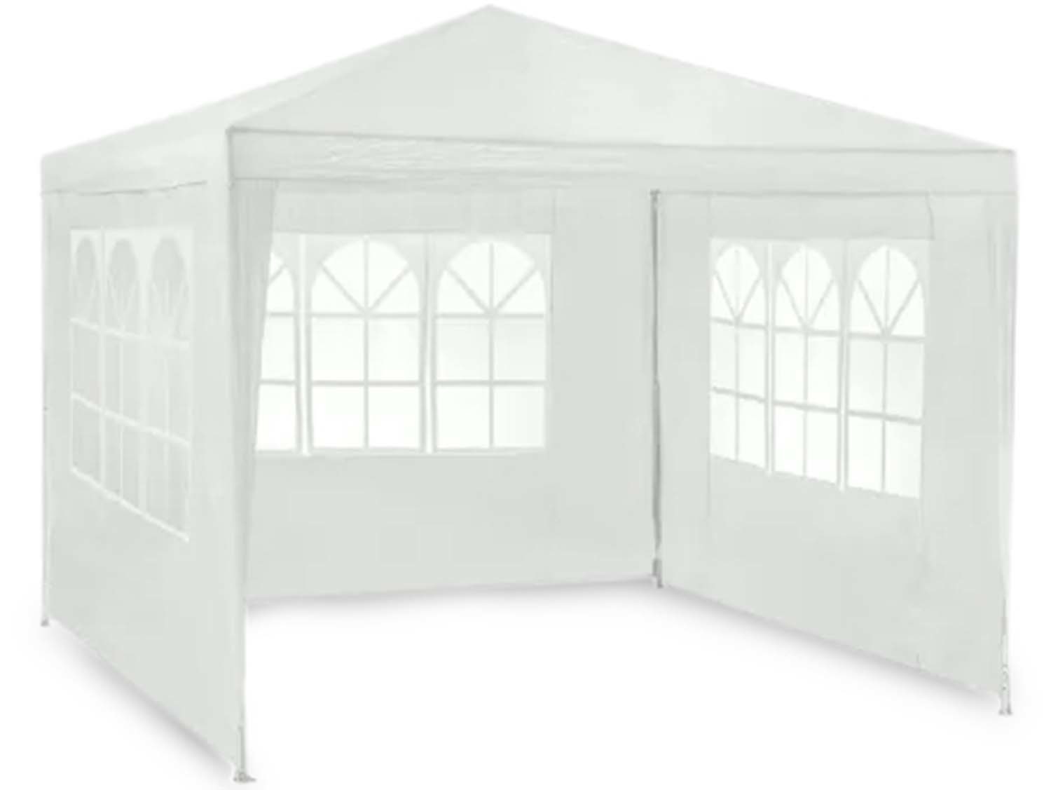 Partytent - 3x3 m - tuinpaviljoen - met 3 wanden - wit
