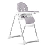 Kinderstoel - babystoel - eetstoel baby - tot 15 kg - grijs wit