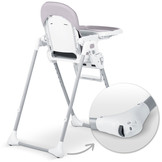 Kinderstoel - babystoel - eetstoel baby - tot 15 kg - grijs wit