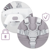 Kinderstoel - babystoel - eetstoel baby - tot 15 kg - grijs wit