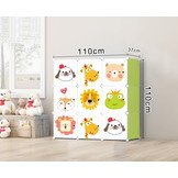 Speelgoedkast - modulaire kast - 110xx37x110 cm - groen