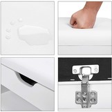 Schoenenbank - schoenenrek met bankje - wit - 80x44x30cm