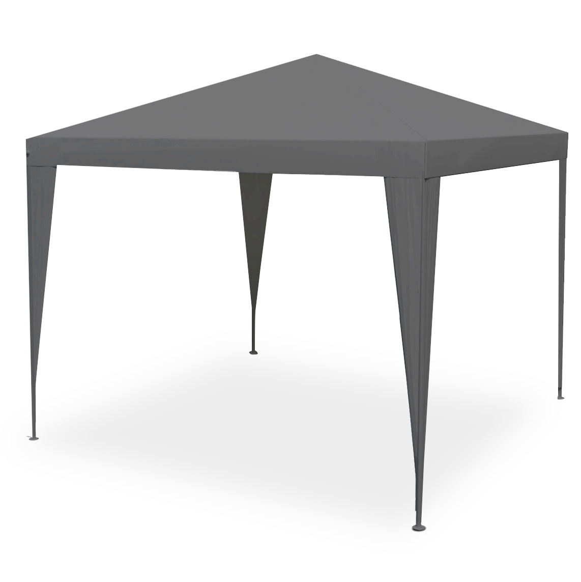 Partytent - 3x3 m - tuinpaviljoen - met 4 wanden - grijs