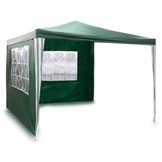 Partytent - 3x3 m - tuinpaviljoen - met 2 wanden - groen