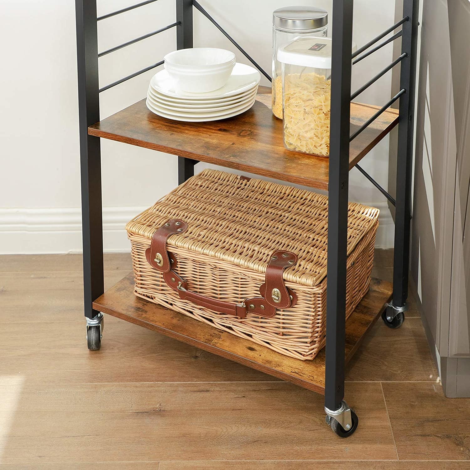 Keukentrolley - roltafel - 60x40x89 cm - industrieel