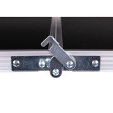 Campingtafel - inklapbaar - 119,5x60x61,5-69,5 cm - zwart