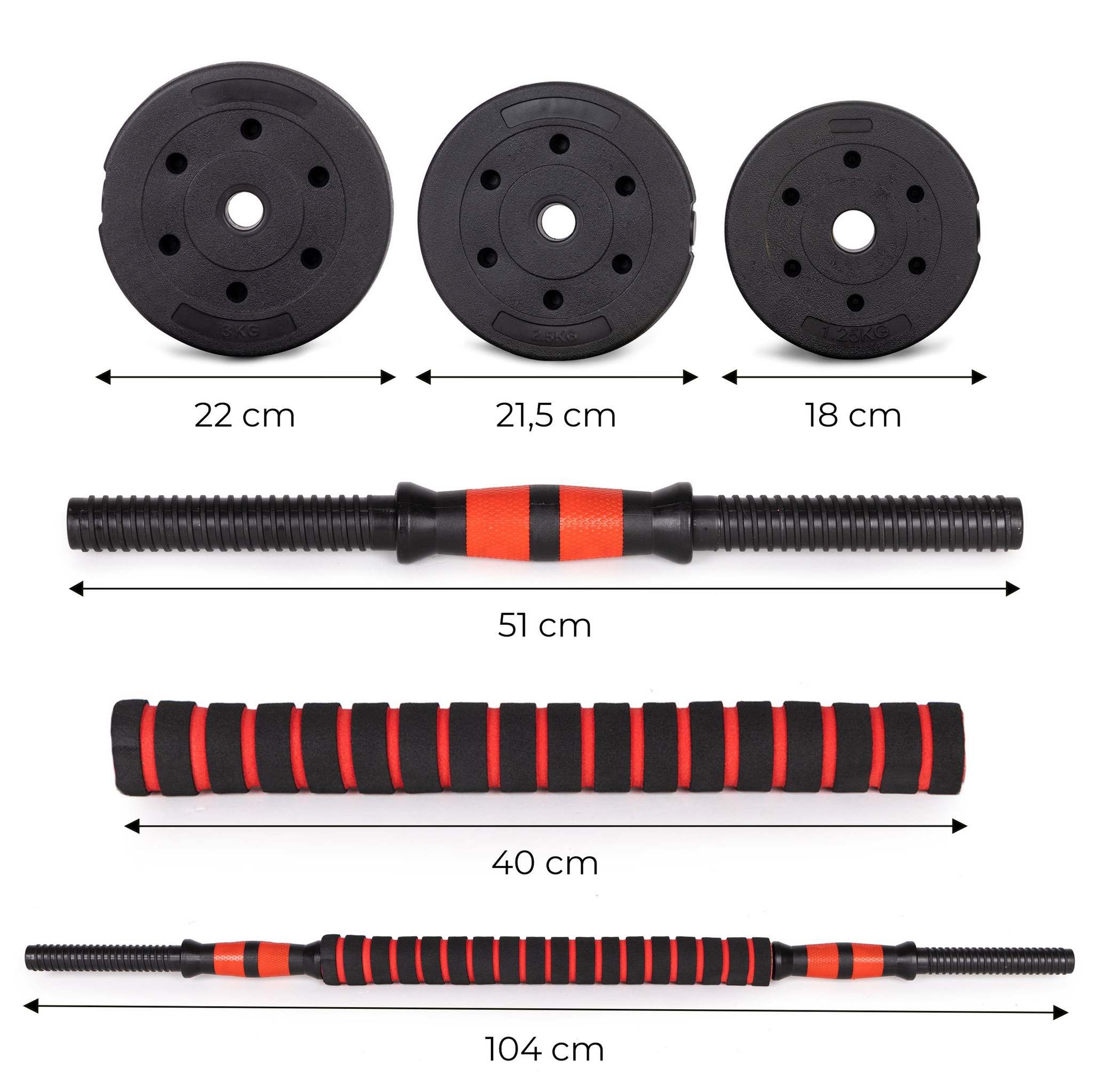 Dumbbell set - halterset - verstelbaar - gewichten 40 kg