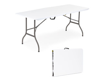 Inklapbare tafel - opklaptafel - 180x70x73,5 cm - wit