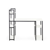 Bureau - wit - met opbergruimte - 120x54x110,5 cm - metaal