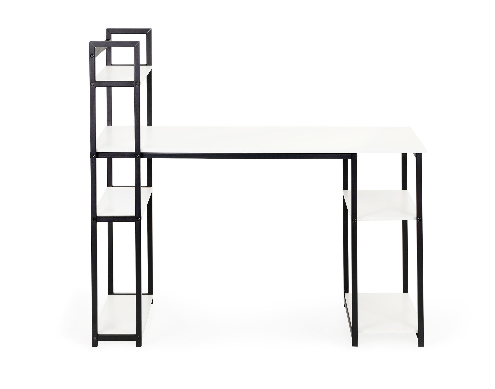 Bureau - wit - met opbergruimte - 120x54x110,5 cm - metaal