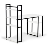 Bureau - wit - met opbergruimte - 120x54x110,5 cm - metaal