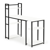 Bureau - wit - met opbergruimte - 120x54x110,5 cm - metaal