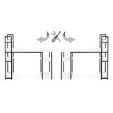 Bureau - wit - met opbergruimte - 120x54x110,5 cm - metaal