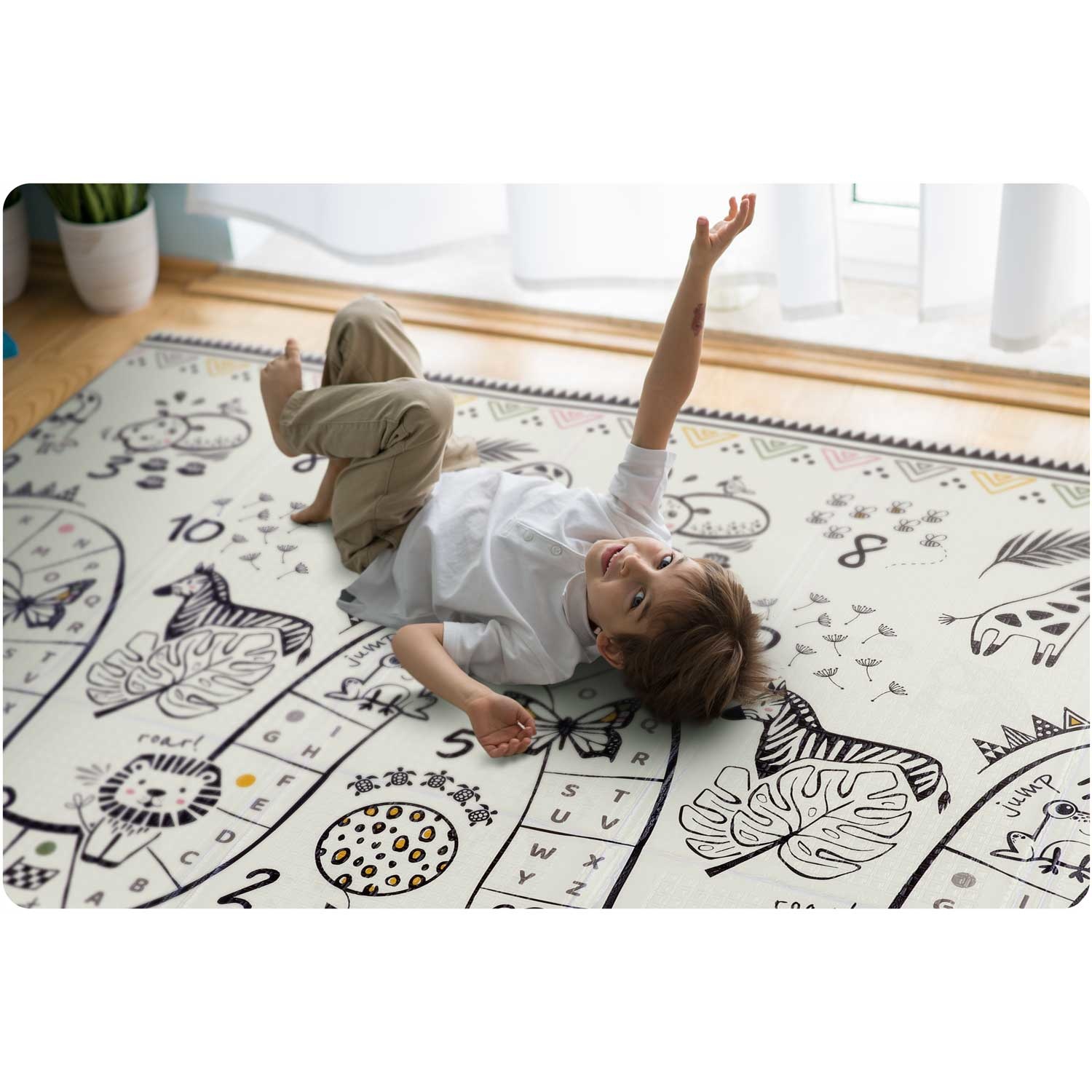 Speelmat baby - foam - opvouwbaar - 200x180x1cm - dubbelzijdig