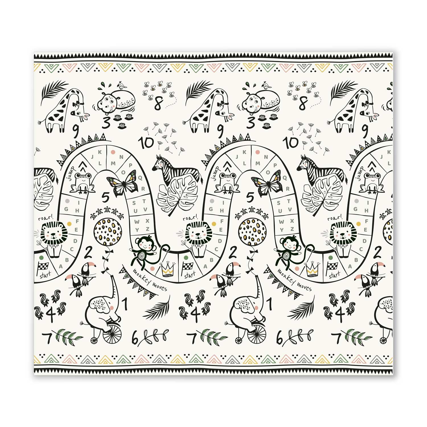 Speelmat baby - foam - opvouwbaar - 200x180x1cm - dubbelzijdig