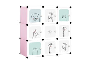 Speelgoedkast - modulaire kast - 110xx37x110 cm - roze