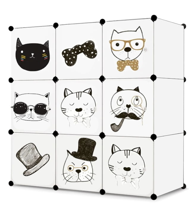 Speelgoedkast - modulaire kast - 110xx37x110 cm - wit