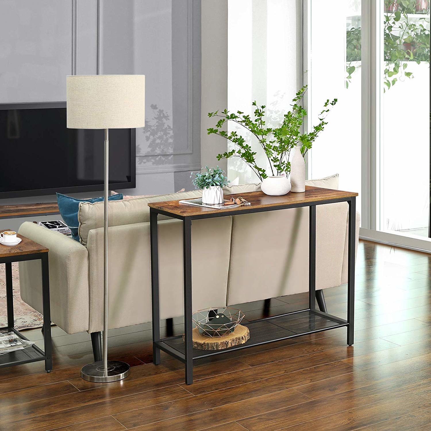 Sidetable - wandtafel - haltafel - 100x35x80 cm - industrieel