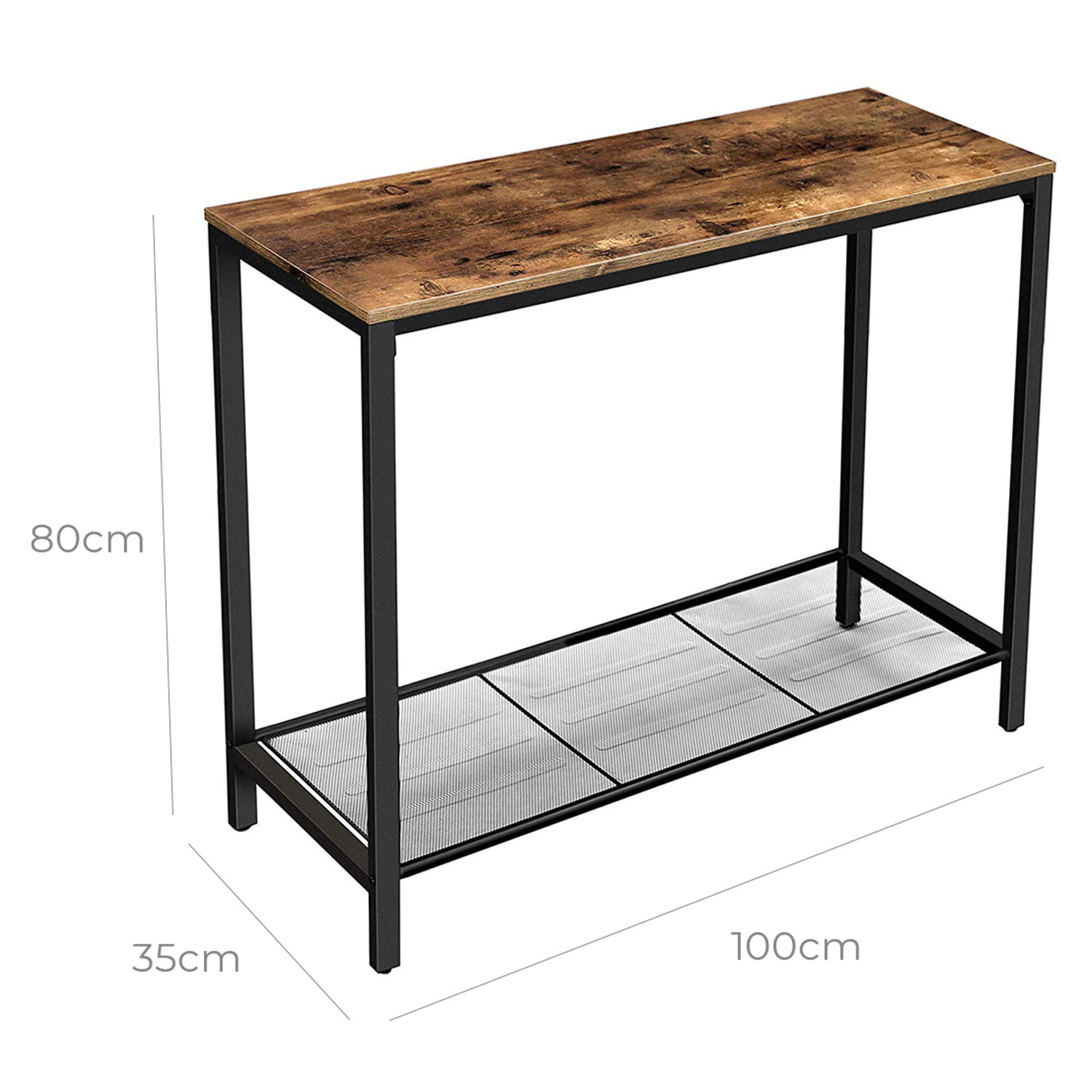 Sidetable - wandtafel - haltafel - 100x35x80 cm - industrieel
