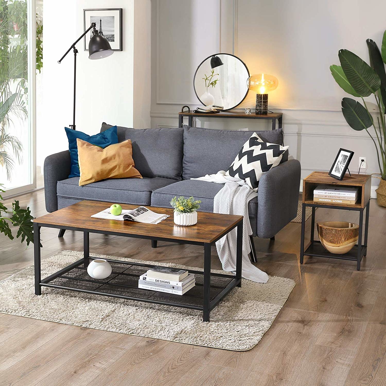 Sidetable - wandtafel - haltafel - 100x35x80 cm - industrieel