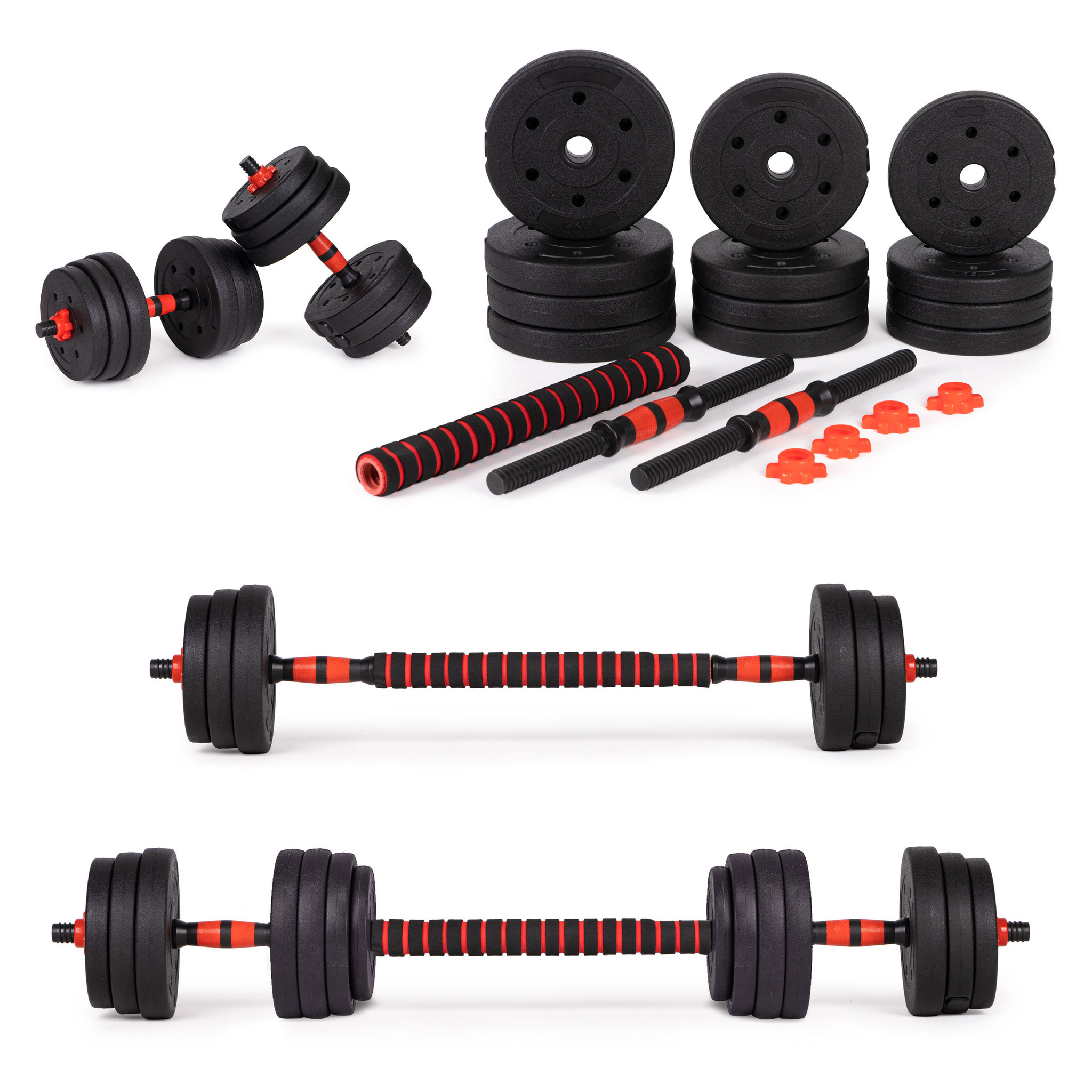 Dumbbell set - halterset - verstelbaar - gewichten 20 kg