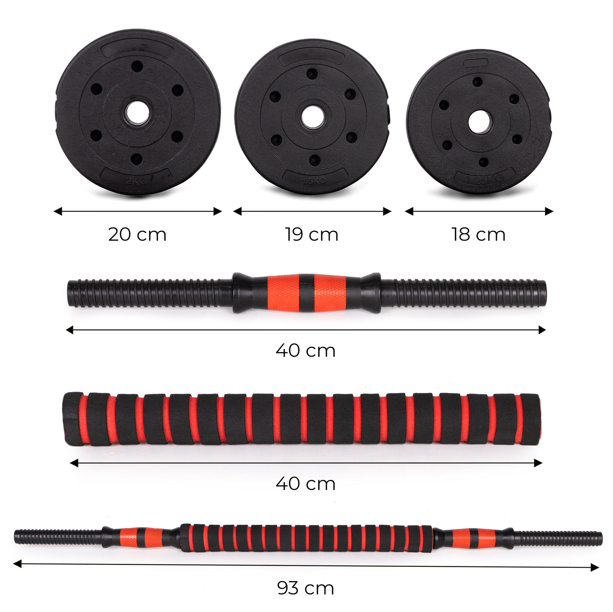 Dumbbell set - halterset - verstelbaar - gewichten 20 kg
