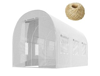 Tunnelkas - kweekkas - tuinkas - broeikas - 200x350 cm - wit