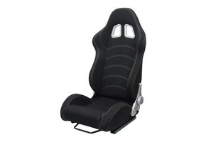 Sportstoel - kuipstoel - TENZO-R - zwart - met rails