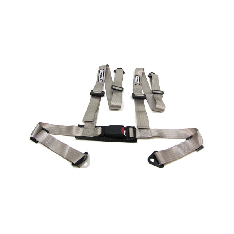 Autogordel - 4 punts gordel - veiligheidsgordel - zilver