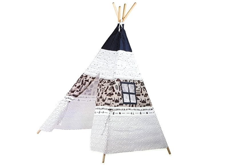 tipi speeltent - dinosaurussen afwerking - 120x145 cm
