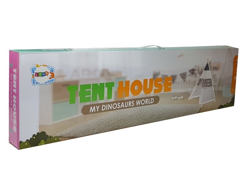tipi speeltent - dinosaurussen afwerking - 120x145 cm