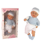 Babypop - 46 cm - fopspeen - blauw