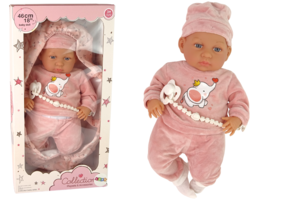 Babypop - 46 cm - fopspeen - rose